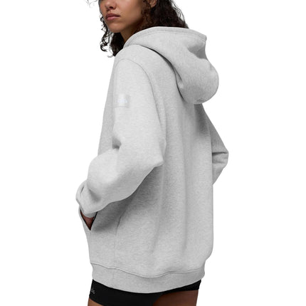 alo Women's Renown Heavy Weight Full Zip Hoodie Athletic Heather Grey