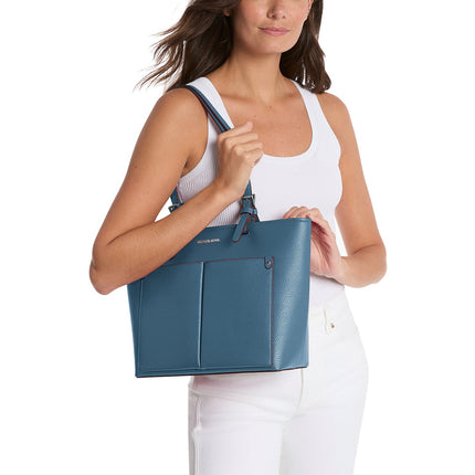 Michael Kors Women's Jet Set Medium Pocket Tote Bag Cornflower