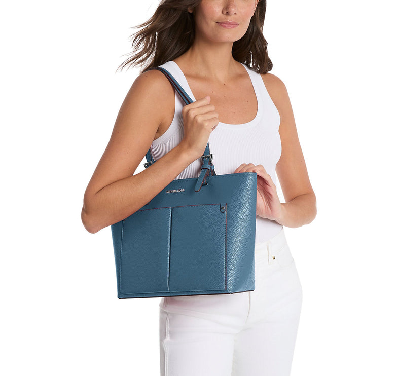 Michael Kors Women's Jet Set Medium Pocket Tote Bag Cornflower