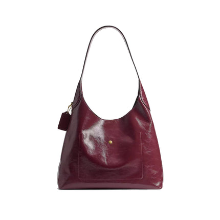 Coach Women's Brooklyn Shoulder Bag 34 Brass/Dark Cherry