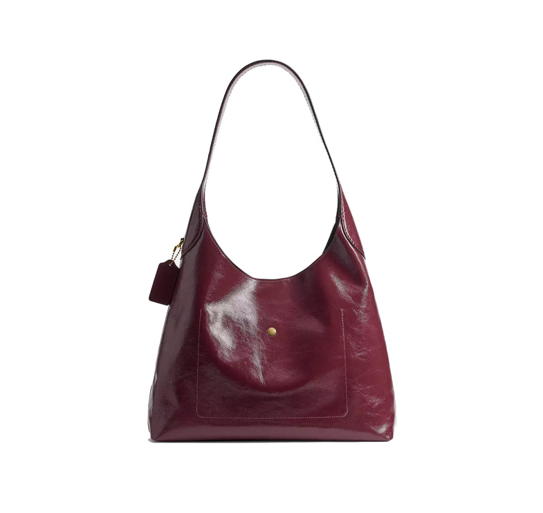 Coach Women's Brooklyn Shoulder Bag 34 Brass/Dark Cherry