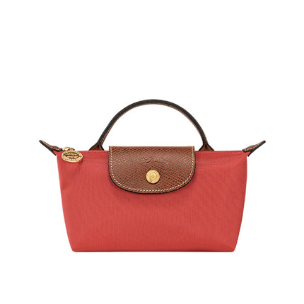 Longchamp Women's Le Pliage Original Pouch With Handle Tomato