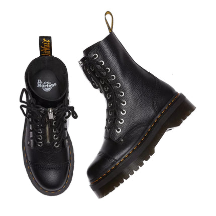 Dr. Martens Unisex Sinclair Hi Milled Nappa Leather Platform Boots Black