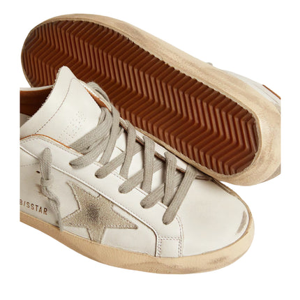 Golden Goose Women's Super Star Sneakers with Suede Star and Brown Heel Tab