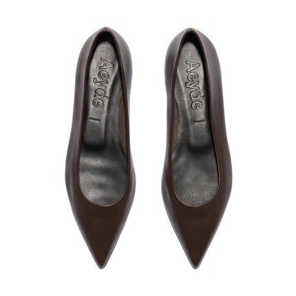 AEYDE Women's Cassy Pointed Toe Flats Moka Nappa
