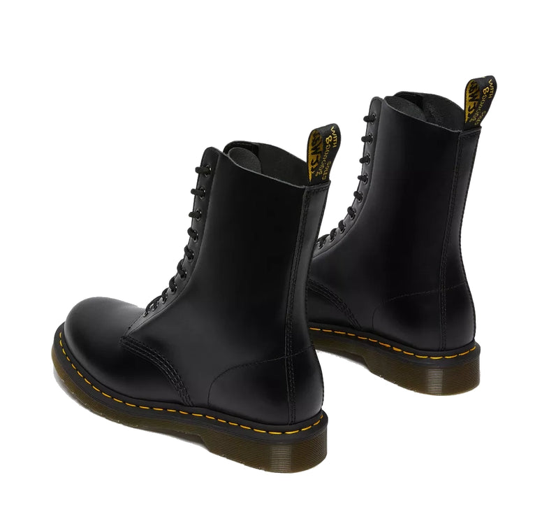 Dr. Martens Unisex 1490 Smooth Leather Mid Calf Boots Black