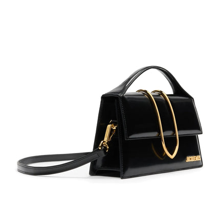 Jacquemus Women's Les Classiques The Large Bambino with Metallic Logo Black/Gold