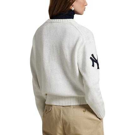 Polo Ralph Lauren Women's Polo Ralph Lauren Yankees Sweater Deckwash White