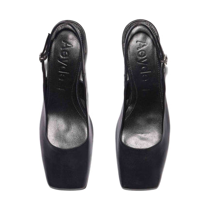 AEYDE Women's Liza Slingback Pumps Black