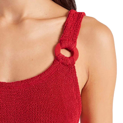 HUNZA G Women's Domino Swim Red