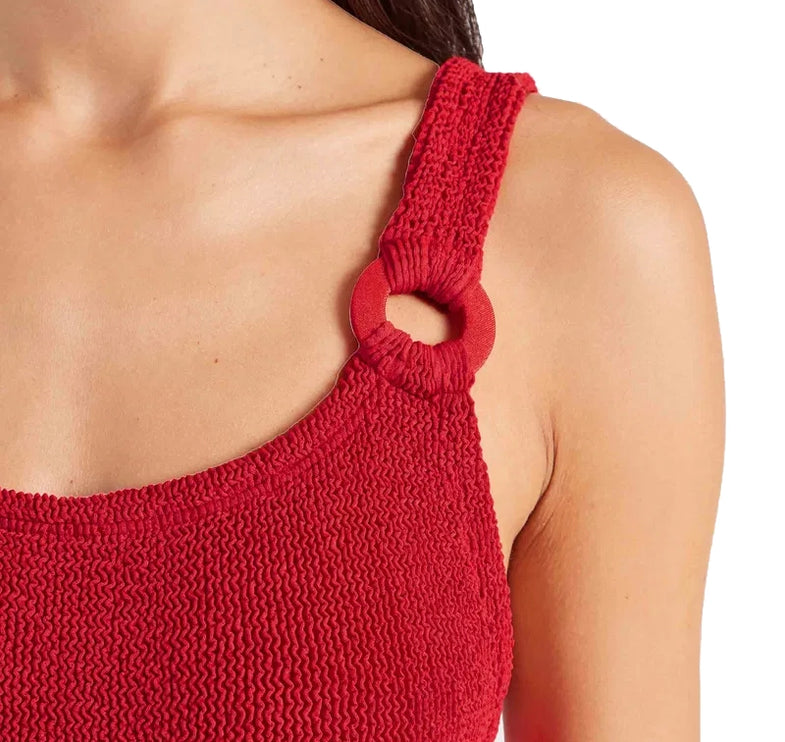 HUNZA G Women's Domino Swim Red
