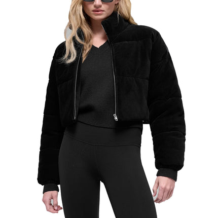 alo Women's Micro Corduroy Dreamy Puffer Black
