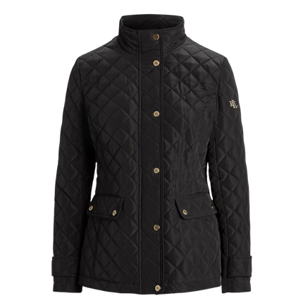 Ralph Lauren Women's Diamond-Quilted Mockneck Jacket Black