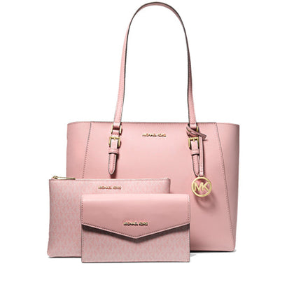 Michael Kors Women's Charlotte Large Saffiano Leather 3-in-1 Tote Bag Powder Blush