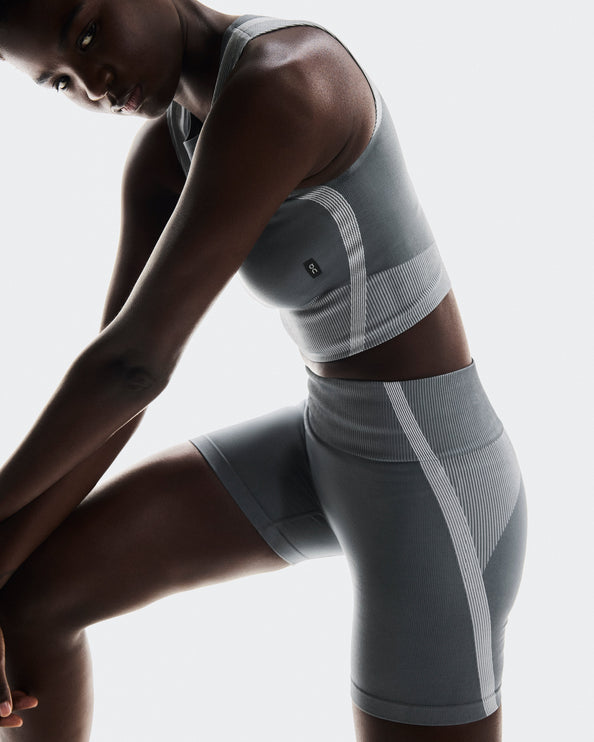 On Cloud Women's Studio Knit Shorts 1 W Rock | Glacier