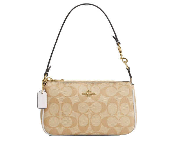 Coach Women's Nolita 19 In Signature Canvas Gold/Light Khaki Chalk