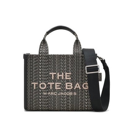 Marc Jacobs Women's The Monogram Jacquard Small Tote Bag Black