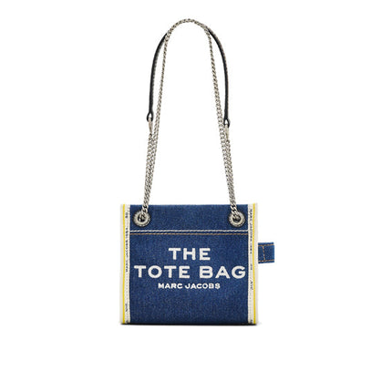Marc Jacobs Women's The Denim Chain Crossbody Tote Bag Dark Wash