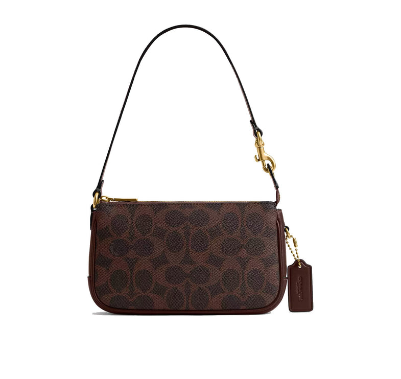 Coach Women's Plaza Bag 18 In Signature Canvas Brass/Maple