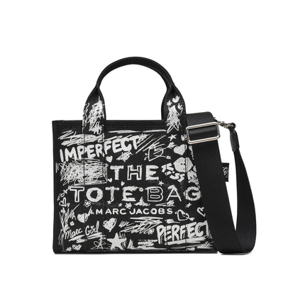 Marc Jacobs Women's The Punk Scribble Canvas Small Tote Bag Black