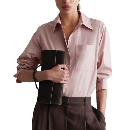 COS Women's Tailored Pima Cotton Shirt Pink