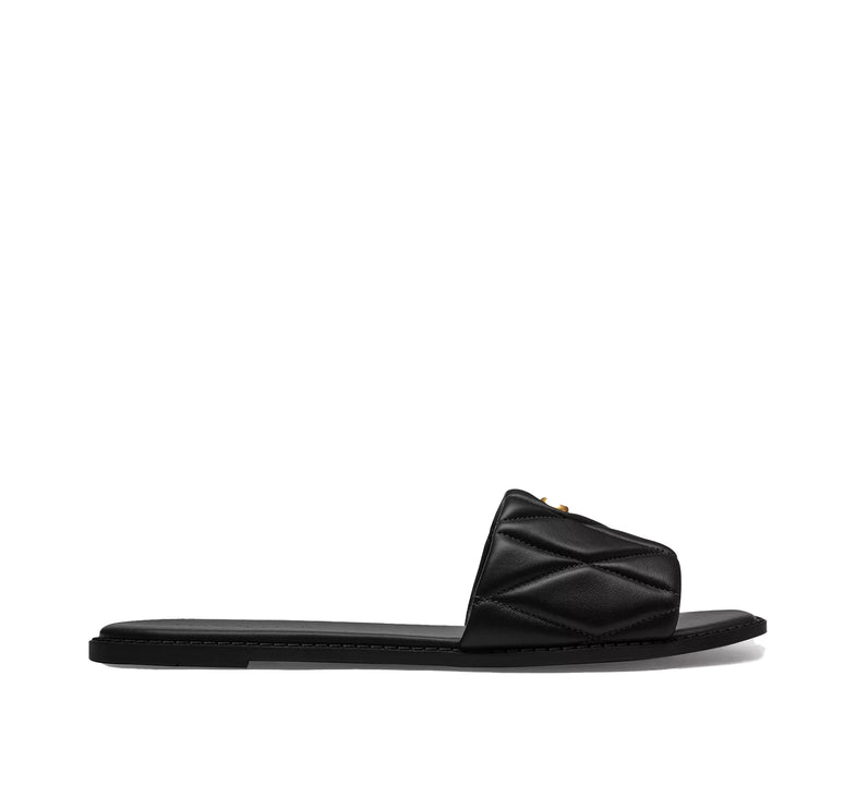 Coach Women's Holly Sandal With Quilting Black