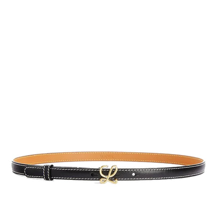 Loewe Women's Belt in Smooth Calfskin Black/Gold