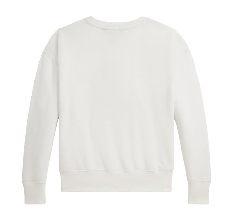 Polo Ralph Lauren Girl's Polo Bear Fleece Boxy Sweatshirt Trophy Cream