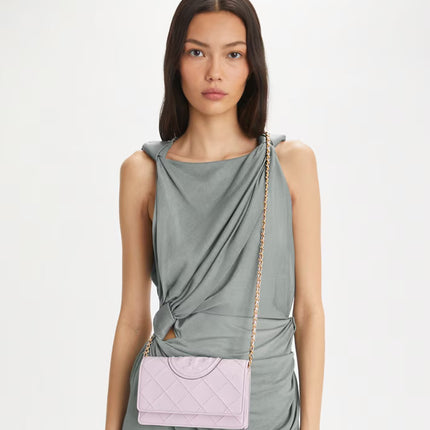 Tory Burch Women's Fleming Soft Crossbody Pale Purple