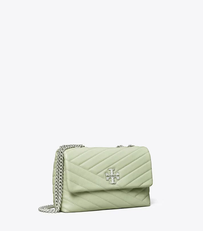 Tory Burch Women's Small Kira Chevron Convertible Shoulder Bag Pine Frost