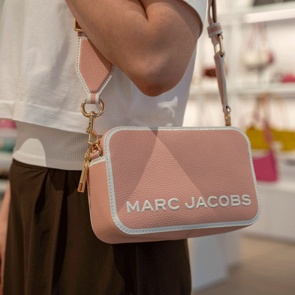 Marc Jacobs Women's Flash Leather Crossbody Bag Colorblock Pink Multi