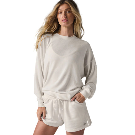 alo Women's Soho Pullover Ivory