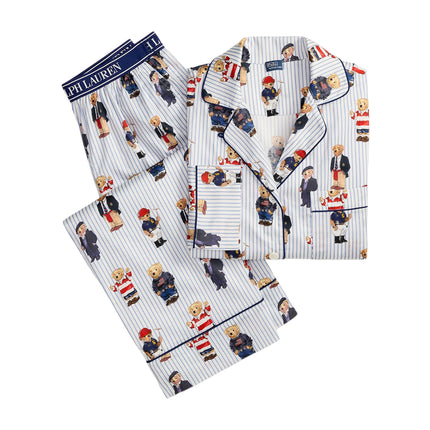 Polo Ralph Lauren Women's Polo Bear Cotton Sateen Pajama Set Evergreen