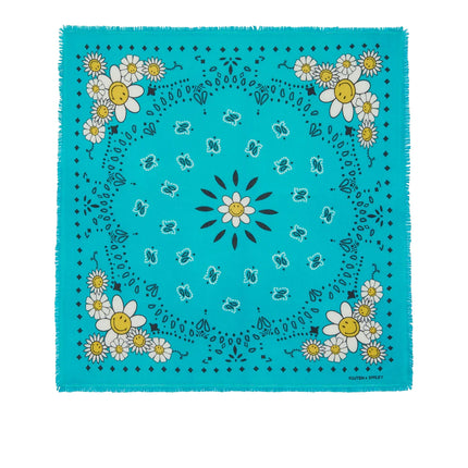 KUJTEN Women's Large Bandana Hachiko Bico Smiley Turquoise Green