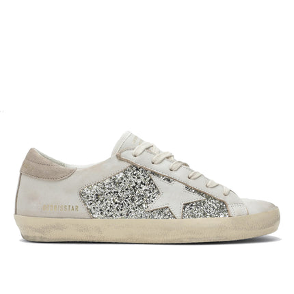 Golden Goose Women's Super Star White Silver Shine