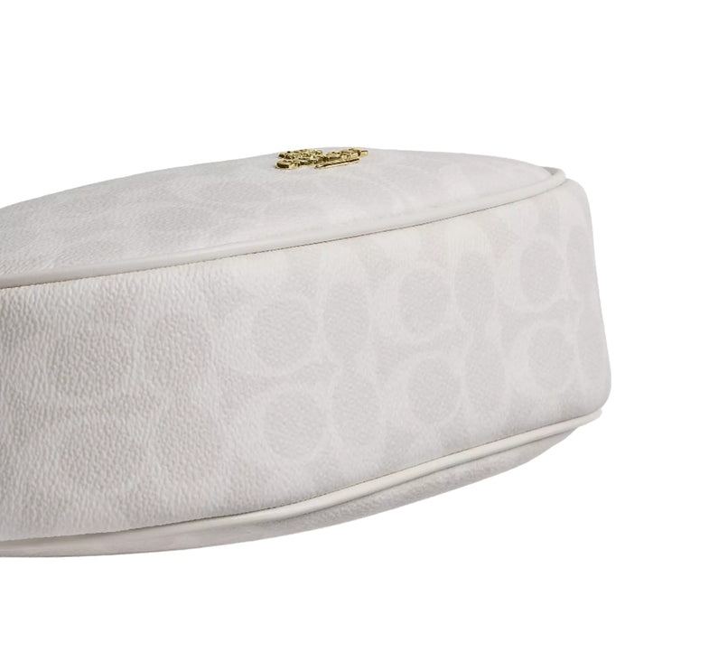 Coach Women's Emily Shoulder Bag In Signature Canvas Gold/White/Chalk