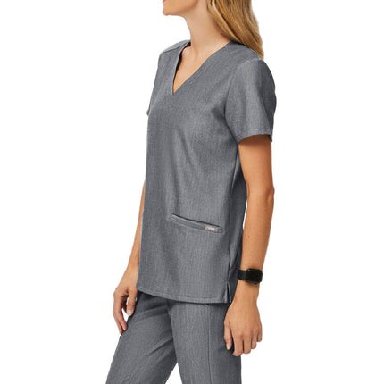 FIGS Women's Casma Three Pocket Scrub Top Graphite