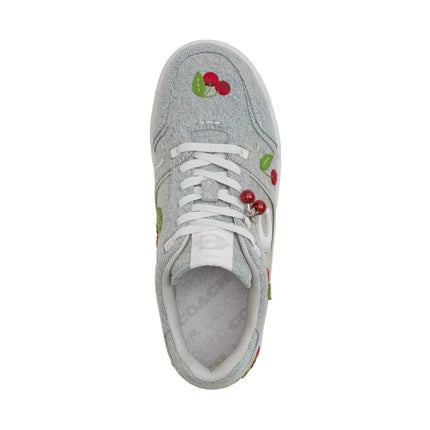 Coach Women's Soho Sneaker With Cherries Denim/Optic White