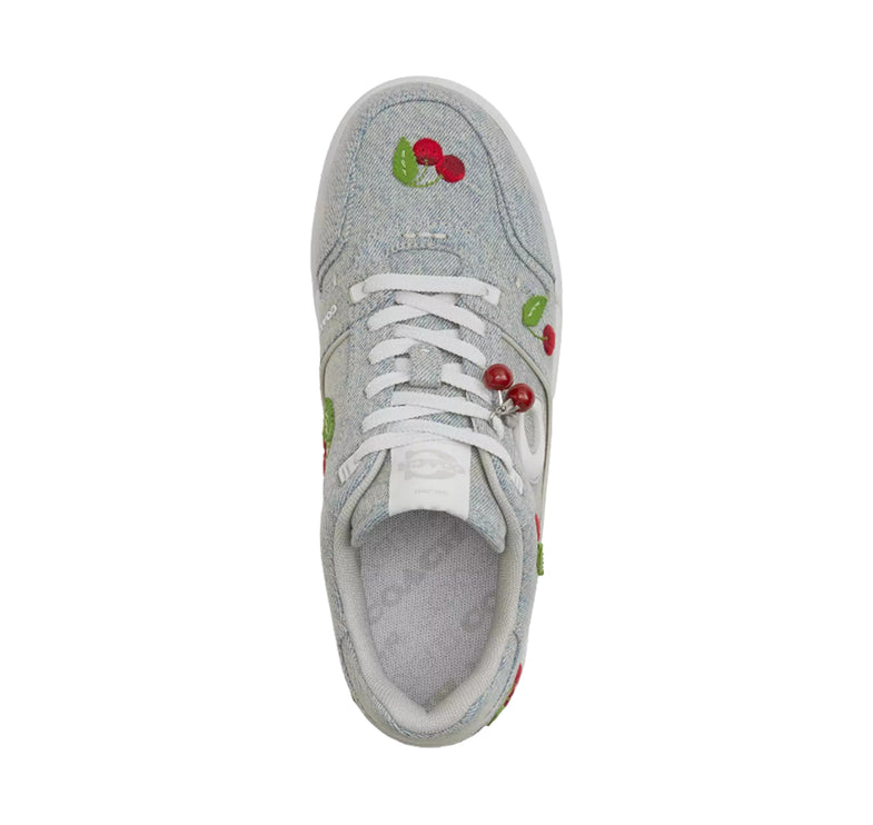 Coach Women's Soho Sneaker With Cherries Denim/Optic White