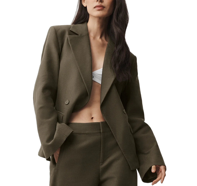 alo Women's Cinch Blazer Olive Tree