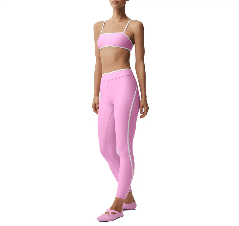 alo Women's Airlift High Waist Charger 7/8 Legging Candy Heart Pink/White