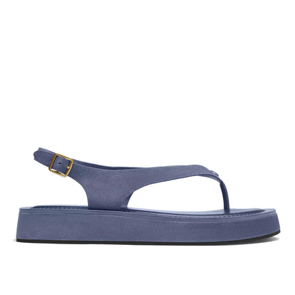 Coach Women's Sculpted C Platform Thong Sandal Light Denim