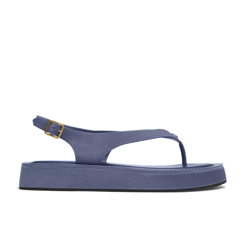 Coach Women's Sculpted C Platform Thong Sandal Light Denim