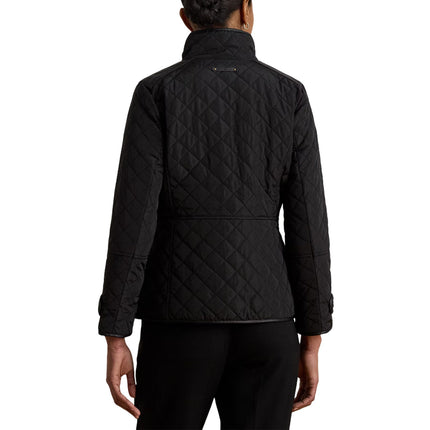 Polo Ralph Lauren Women's Crest-Patch Quilted Funnelneck Jacket Black