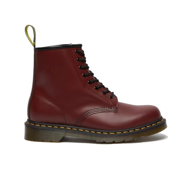 Dr. Martens Unisex 1460 Smooth Leather Lace Up Boots Cherry Red