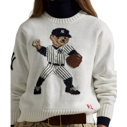 Polo Ralph Lauren Women's Polo Ralph Lauren Yankees Sweater Deckwash White