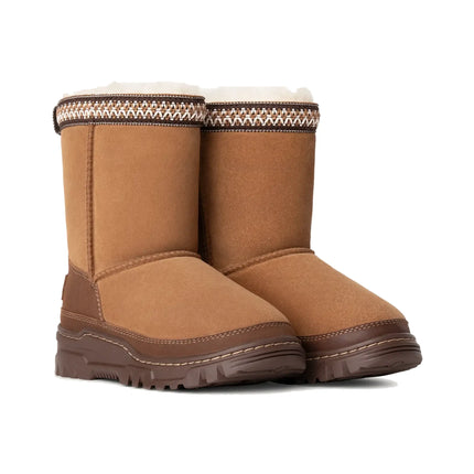 UGG Big Kid's Classic Short TrailGazer Boot Chestnut