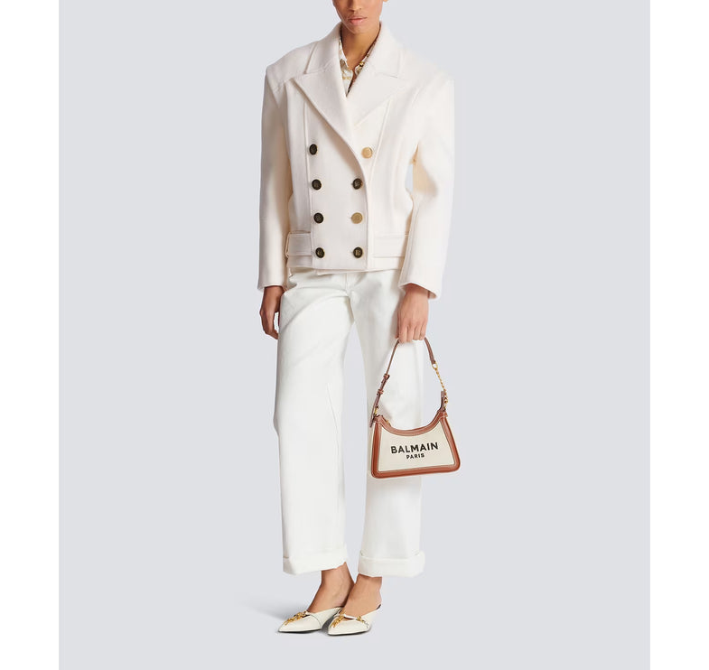 Balmain Women's B-Army Elegant Shoulder Bag Beige