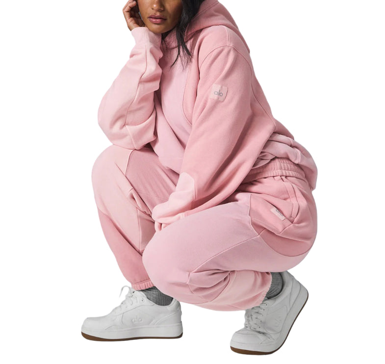 alo Women's Make Waves Hoodie Sunset Pink Tonal