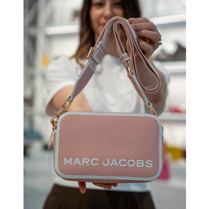 Marc Jacobs Women's Flash Leather Crossbody Bag Colorblock Pink Multi